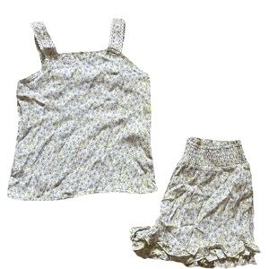 Forever 21 Kids Lavender and Yellow Floral Smocked Two-Piece